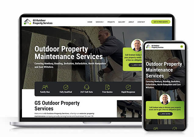 Website design - GS Outdoor Property Services visual
