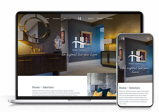 Website design - Homes and Interiors visual